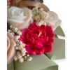 Pachnący Flower Box świeca sojowa świeczki kwiaty Zapach Piwonia Rękodzieło