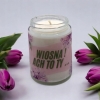 Ręcznie zalewana Świeca Sojowa Wiosna! Ach to Ty, naturalny bawełniany knot
