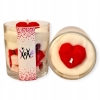 Świeca sojowa ozdobna Knot i Wosk zapach wiśni wiśnia 230 ml Walentynki