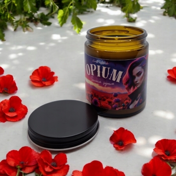 Świeca Sojowa naturalna zamykana ręcznie robiona 120 ml Handmade - Opium