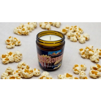 Świeca Sojowa naturalna zamykana ręcznie robiona 120 ml - Popcorn z Toffie