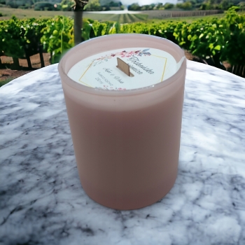 Świeca Sojowa ręcznie wykonana różowy matt 230 ml Toskańska Winnica