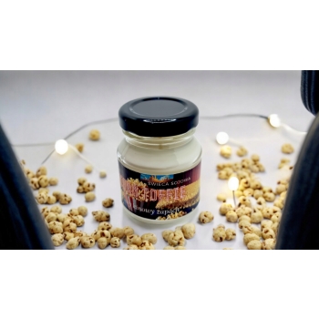 Świeca Sojowa ręcznie wykonana Handmade 80 ml kinowy zapach Popcorn z toffi