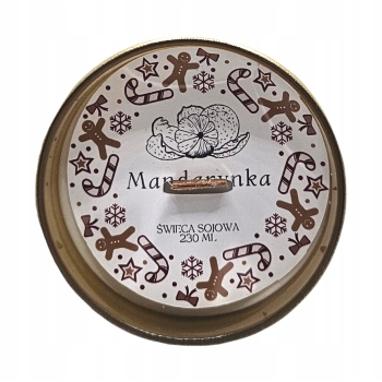 Świeca sojowa ręcznie wykonana zapach Mandarynka