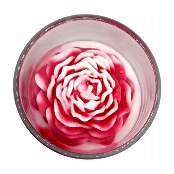 Piękna Świeca naturalna sojowa ozdobna ręcznie wykonana zapach Róża prezent