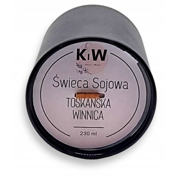 Świeca Sojowa rękodzieło 230 ml Toskańska Winnica