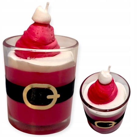 ZAPACH CIASTO MANDARYNKOWE ręcznie wylana i zdobiona świeca sojowa prezent