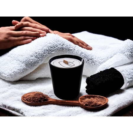 Świeca Sojowa naturalna ręcznie robiona czarny matt 230 ml Medytacja & Spa