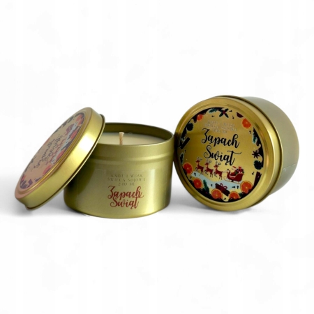 Świeca Sojowa na Święta Zapachowa Ręcznie Robiona Knot i Wosk Zapach Swiąt