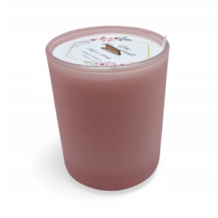 Świeca Sojowa ręcznie wykonana Handmade różowy mat 230 ml Yen Bez i Agrest
