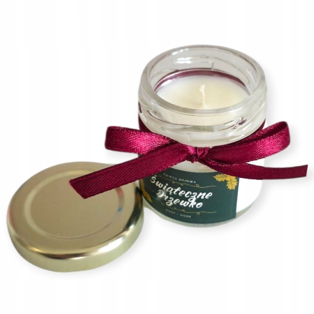 Mini świeca Sojowa ręcznie wykonana prezent zapach Świąteczne drzewko