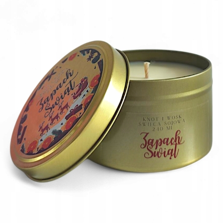 Świeca Sojowa na Święta Zapachowa Ręcznie Robiona Knot i Wosk Zapach Swiąt