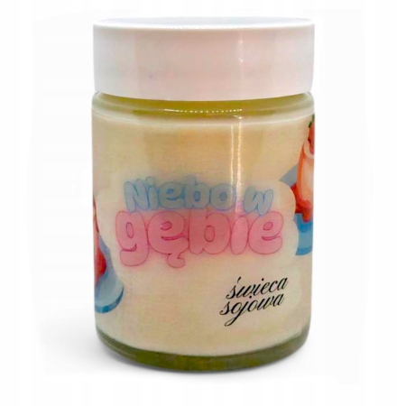 Ręcznie zalewana Świeca Sojowa Niebo w gębie, naturalny bawełniany knot