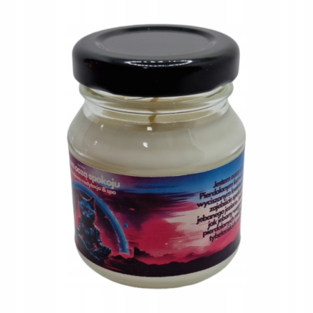 Świeca Sojowa ręcznie wykonana 80 ml Jestem Oazą Spokoju - Medytacja i Spa 80 ml