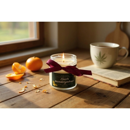 Mini Świeca Sojowa ręcznie wykonana święta prezent Ciasto Mandarynkowe