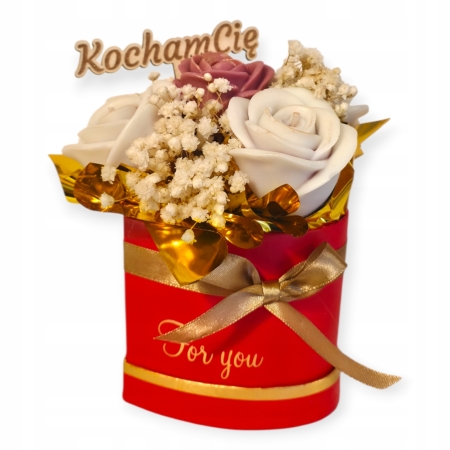 Pachnący Flower Box świeca sojowa świeczki kwiaty Zapach Ciasta walenynki