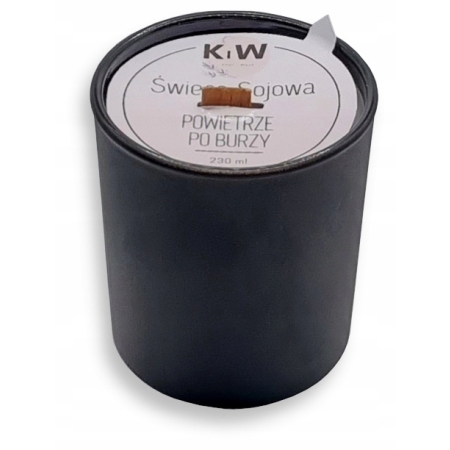 Świeca Sojowa 230 ml czarny mat - Powietrze po burzy