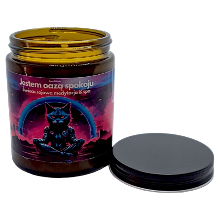 Świeca Sojowa naturalna ręcznie robiona Medytacja & Spa - śmieszny prezent 120 ml