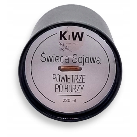 Świeca Sojowa 230 ml czarny mat - Powietrze po burzy