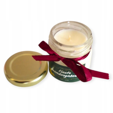 Mini Świeca Sojowa ręcznie wykonana święta prezent Ciasto Mandarynkowe