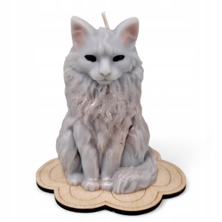 Świeca Sojowa zapachowa wolnostojąca kot maine coon - Toskańska Winnica