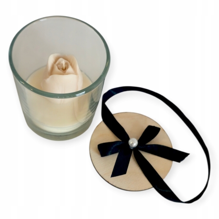 Świeca sojowa ozdobna Rękodzieło Knot i Wosk zapach Tulipany Walentynki