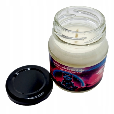 Świeca Sojowa ręcznie wykonana 80 ml Jestem Oazą Spokoju - Medytacja i Spa 80 ml