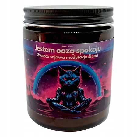 Świeca Sojowa naturalna ręcznie robiona Medytacja & Spa - śmieszny prezent 120 ml