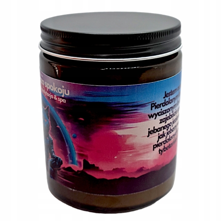 Świeca Sojowa naturalna ręcznie robiona Medytacja & Spa - śmieszny prezent 120 ml